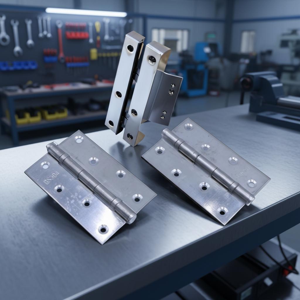 Modern Industrial Stainless Steel Hinge 180 Opening Vibration Grinding Soft Close Easy Installation for Kitchen Exterior Entry