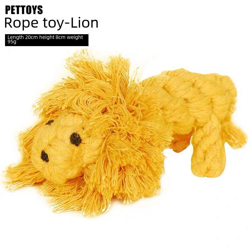 Interactive Two-Color Braided Knot Dog Toy for Teeth Grinding - Ideal for French Bulldogs, Bichons & Corgis