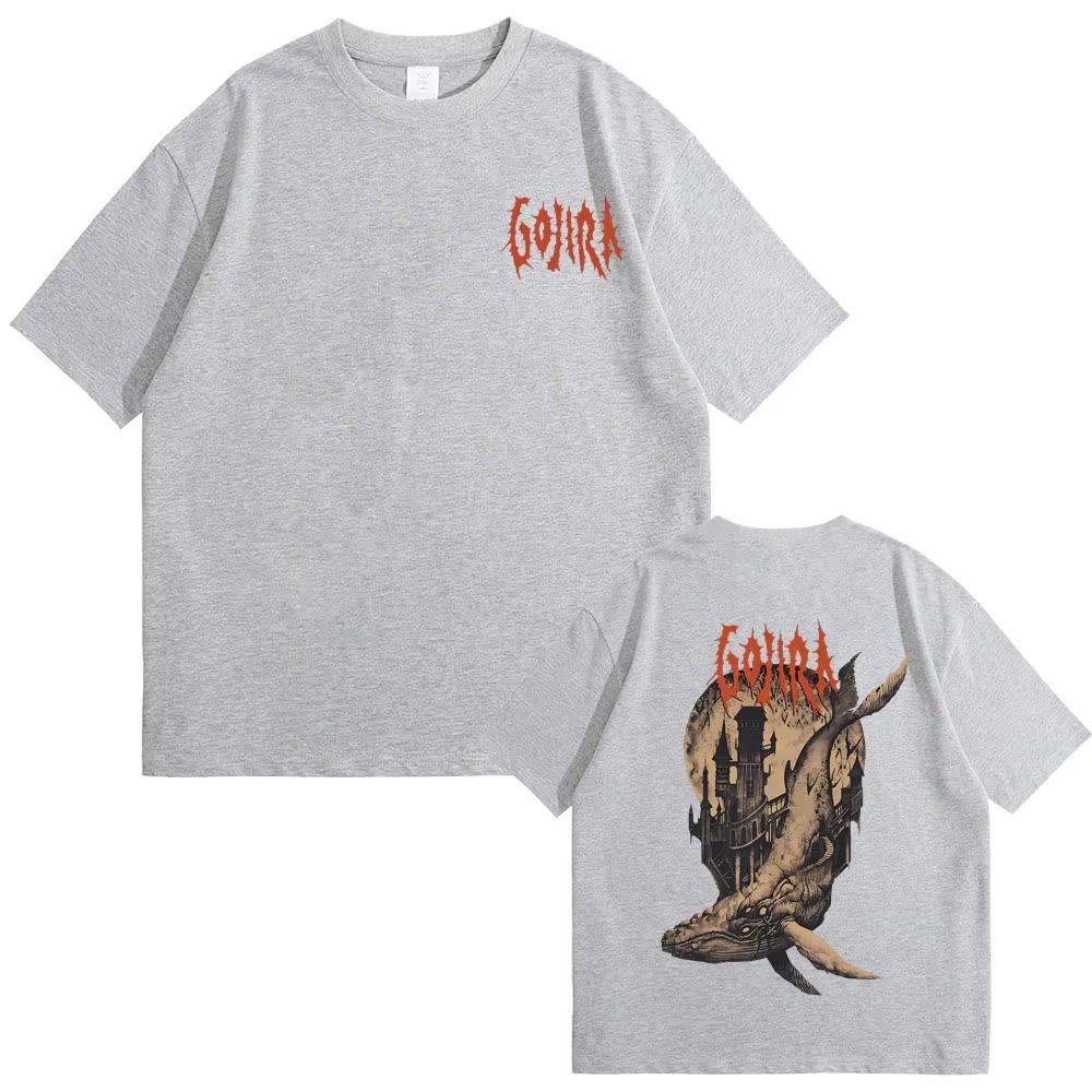 Французская Метал-Группа Gojira From Mars To Sirius Flying Whales Винтажная Рок Графика Футболка Мужская Женская Мода Оверсайз Уличная Одежда