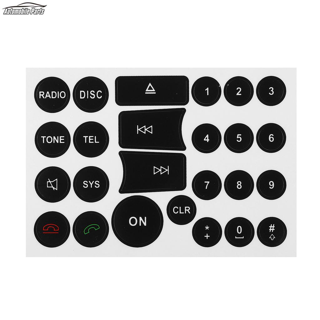 Наклейка для ремонта кнопок автомобиля, матовые черные наклейки, наклейки для Mercedes для Benz GLK350 C Class CLS C218 SLK W172 W204 W207 W212 W218