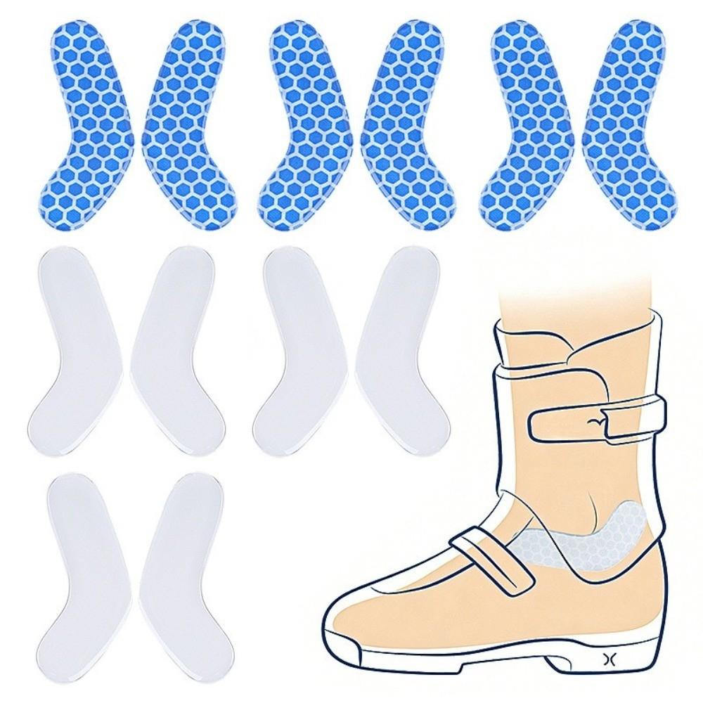 Curved Gel Pad for Ski Boots Breathable Polyester Ski Boots Ankle Protectors Snowboarding