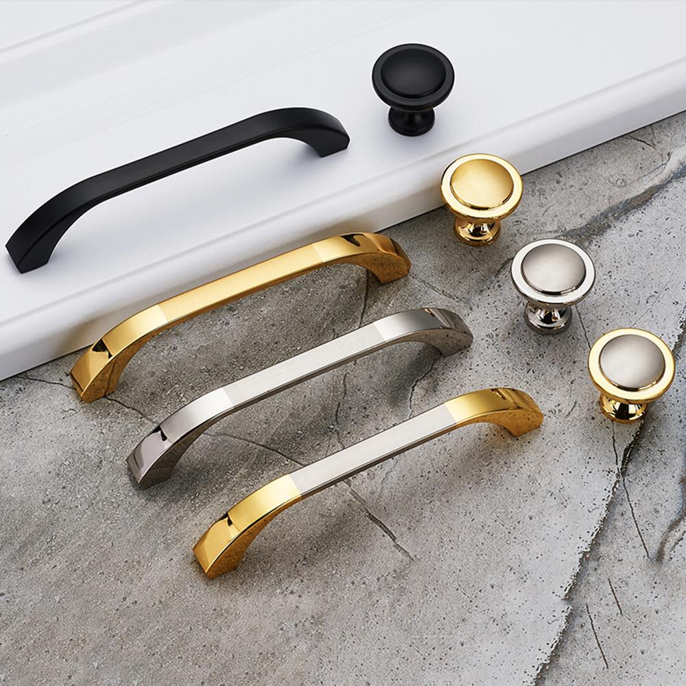 Modern Kitchen Zinc Alloy Furniture Hardware Cabinet Door Handle Wardrobe Door Knob Drawer Handles