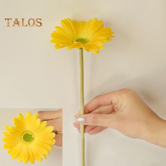 Искусственный цветок, анти-выцветание, украшение из искусственной кожи, отличный одиночный филиал, домашний декор для вечеринки, сада, гербера, искусственный цветок, товары для дома