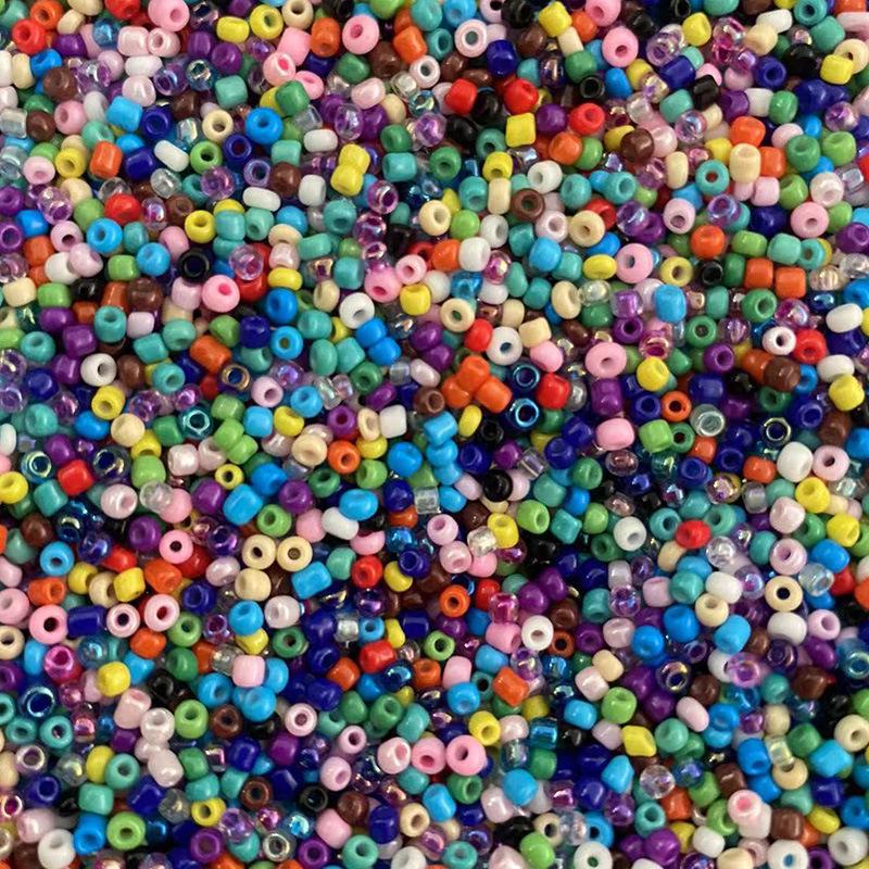 Прочные стеклянные бусины 2 мм различных однотонных цветов для изготовления украшений своими руками