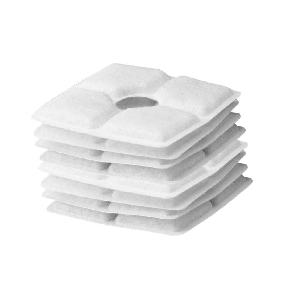 4/6/8/12 Pcs Replacement Fliters Triple Filtration Dog Drinking Fountain Filter Square 125mm for Pet Cat Dog Fountain Dispenser