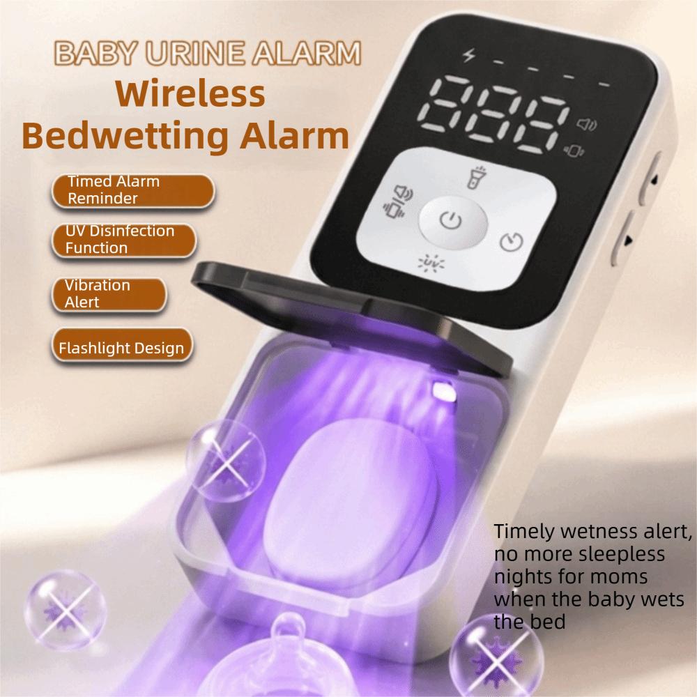 Portable Urine Moisture Alarm with Receiver Vibrating Reminder Device for Boys Grils Kids