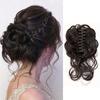 Синтетические растрепанные волосы, пучок, взлохмаченная прическа, наращивание волос, зажим для когтей, вьющиеся хвостики, шиньоны, резинки для волос, аксессуары для волос
