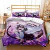 Anime Demon Slayer Bedding Set Japanese Cartoon Bed Linen 200x220 Teens Girls Twin Single Queen King Full Duvet Cover Sets