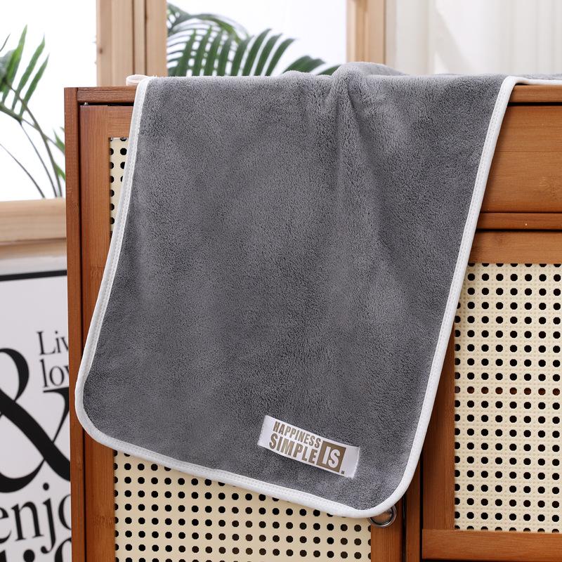 Коралловое бархатное полотенце для взрослых, утолщенное 35*75, универсальная мочалка, мягкое впитывающее полотенце