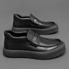 Men's Casual Leather Shoes Fashion New Spring Loose Casual Men Shoes Simple Soft Soled Business Leather Shoes for Men Loafers