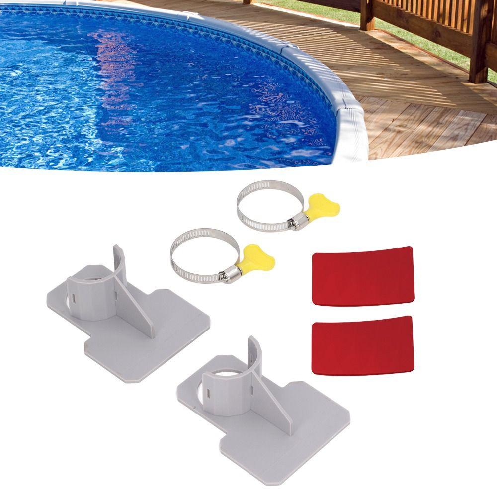 ABS Hose Support Brackets Gray Swimming Pool Pipe Holders Practical Pool Hose Holders Backyard