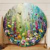CIFBUY Whimsical Floral Meadow Garden D Flat Aluminum Wall Art Waterproof Durable Metal Tin Sign Decor For Home Office School P