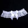 Wedding Garter Lace Floral Sexy Leg Garter Belt White Bowknot Bridal Lingerie Lace Leg Ring Loop Party Cosplay Suspender