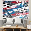 Soccer Print Tapestry, Backdrop, Easy Setup, Ideal for Bedroom, Office & Living Room, with Aesthetic Wall Hanging Decor.