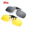 2 шт. солнцезащитные очки ночного видения для водителей автомобилей, мужские и женские, с откидной крышкой, защитные очки для вождения, солнцезащитные очки для отдыха на открытом воздухе
