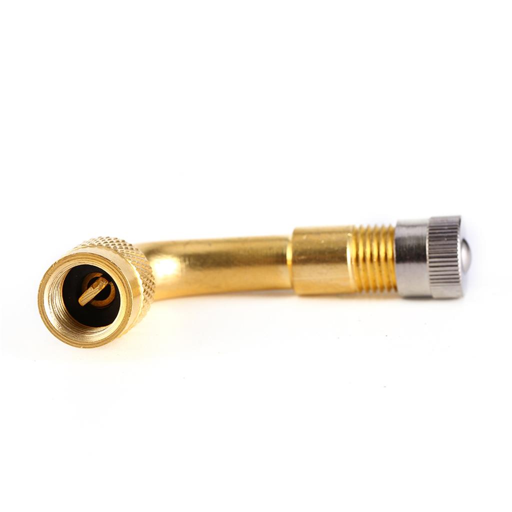 Air Tyre Valve Extension 90 Degree Brass Adaptor Auto Car Tire Stem Extender