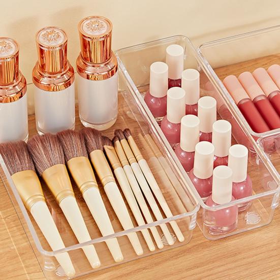 16 шт. универсальные прозрачные органайзеры для ящиков, коробки для хранения, гладкие края, без заусенцев, косметика