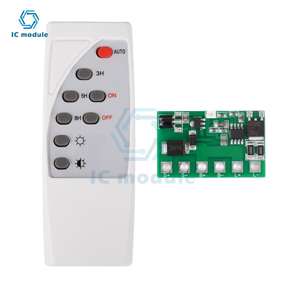 Solar Street Light Circuit Board Solar Light Driver Control Board With Remote Control Long Light Timer 6.4V 7.4V 11.1V 12V