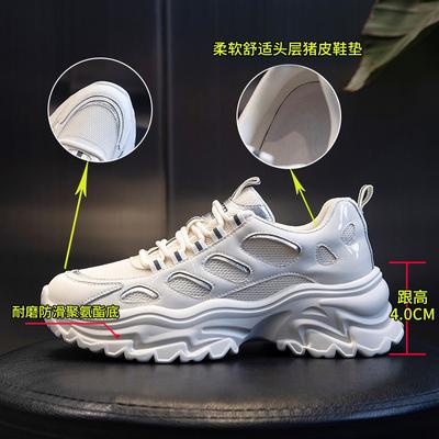 Кроссовки женские весна 2025 новые на толстой подошве, увеличивающие рост, повседневные, для бега, универсальные одинарные туфли на плоской подошве, неглубокие женские туфли