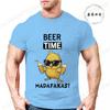 Summer Casual T-Shirts Drunk Chick Beer Printed Sports T-Shirts Comfortable Short Sleeve T-shirt Beer Time Madafakas Shirt