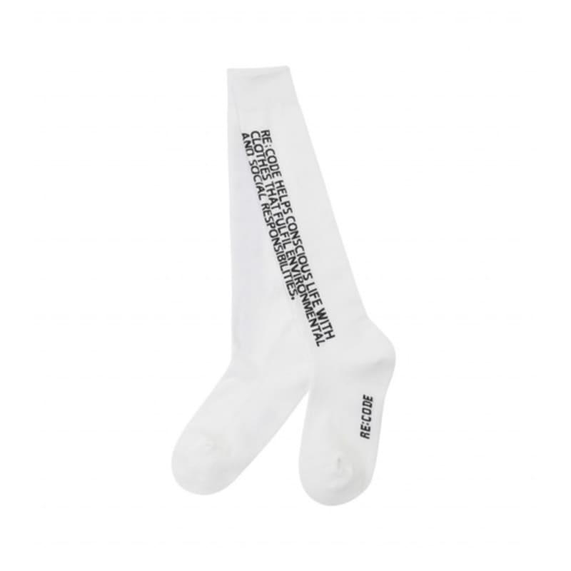 RE;CODE Slogan Logo Socks_RYAAM23814WHX