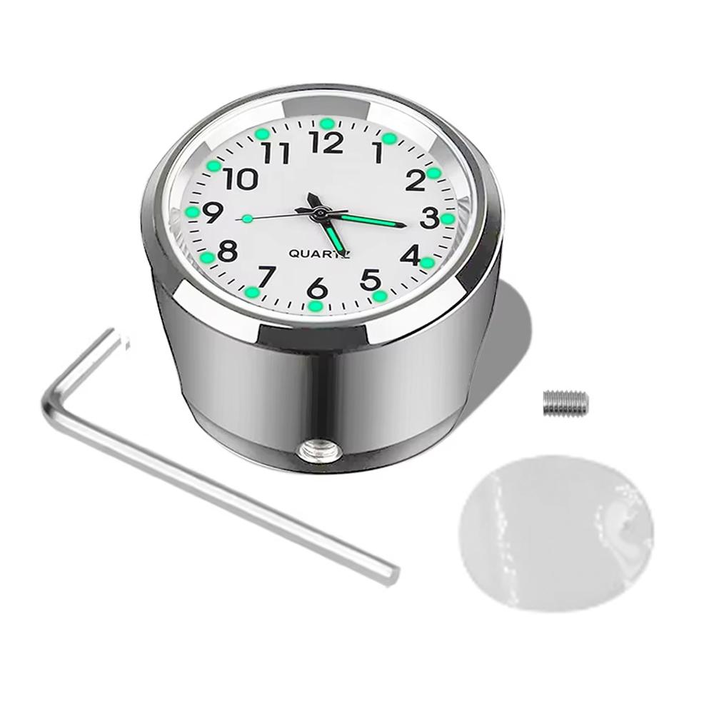 Montre à Quartz en aluminium, horloge lumineuse, support de guidon pour moto, Scooter, vélo, affichage de l'heure étanche, 22mm-25mm