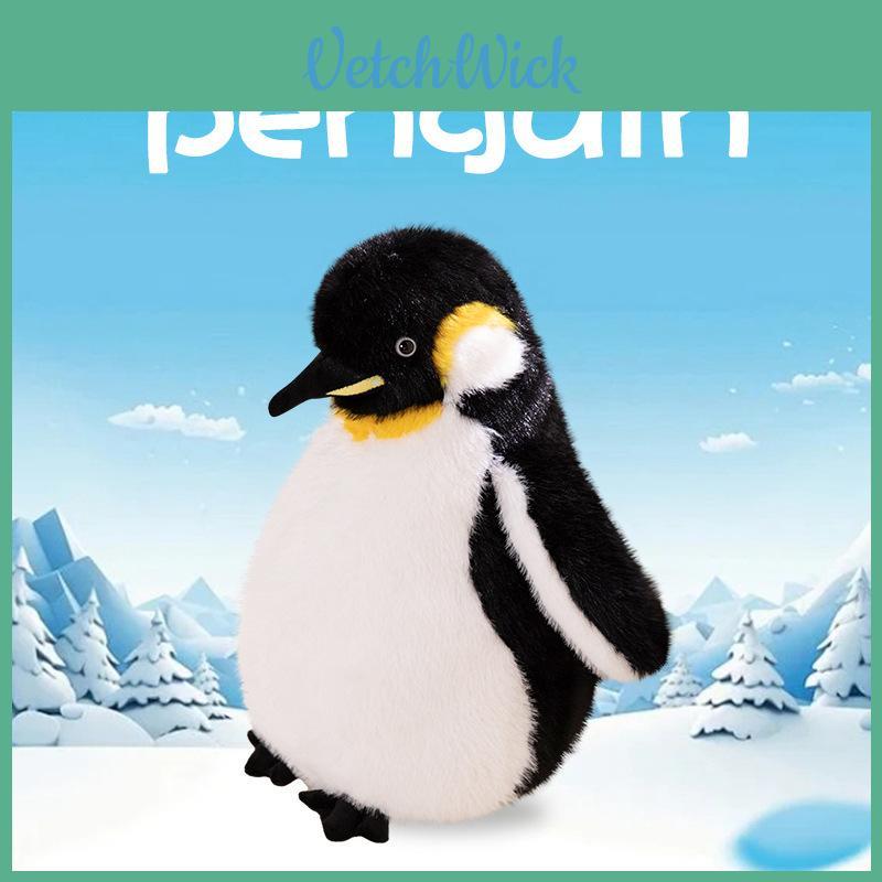 Soft Penguin Plush Toy With Pp Cotton Fill Short Fur Stuffed Animal For Girls
