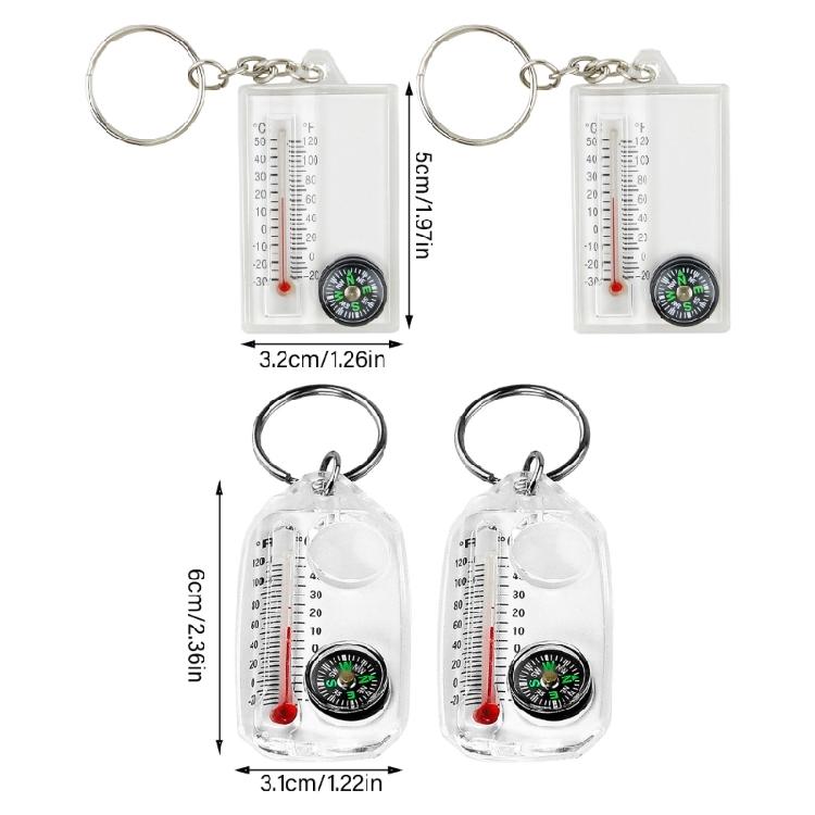 Маленькие компасы Термометры Брелок Подвеска Карманный брелок Компас для Кемпинга Туризма Бэкпэкинга Выживания на Открытом воздухе