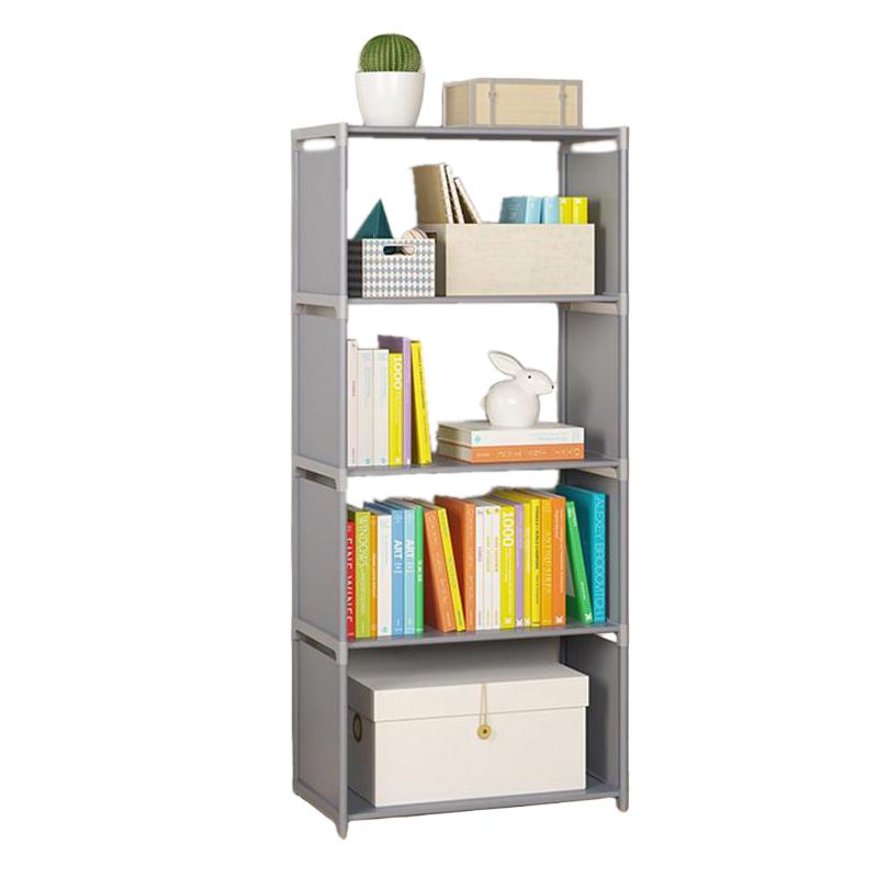 1 шт. Книжная полка 4/5 ярусов Стойка для демонстрации книг Большая вместимость Органайзер для игрушек Полка для мелочей Легкая сборка Сделай сам Многоярусный Простой держатель для книг