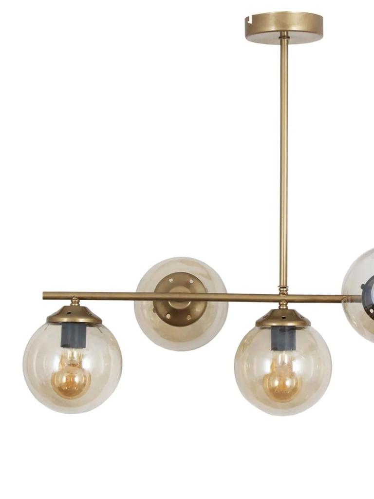 5-Piece Antique Chandelier-Honey Glass Decorative Design Bedroom Kitchen Living Room Lighting and Decoration