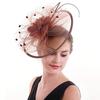 Bridal Headgear Retro Mesh Top Hat Feather Hair Accessories Hairpin Top Hat Headband Exaggerated