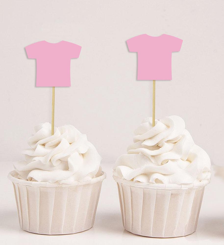 Дарлинг Сувенир| Детские футболки с изображением пола Toppers для кексов | Украшения для детского душа для мальчика или девочки - упаковка