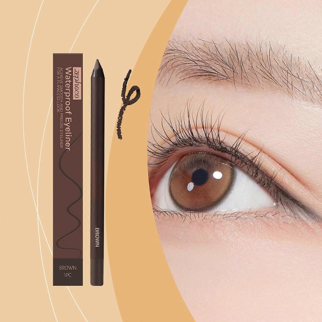 Zephoco Brown Eyeliner Pencil Waterproof And Smudge-Proof Smooth Gel Eyeliner