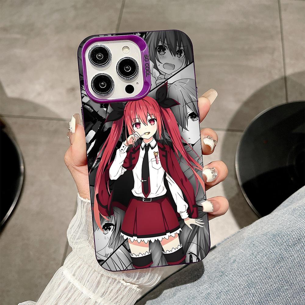 Date a Live Kotori Itsuka Purple Translucent Mobile Phone Case for iPhone 17 16 15 14 13 12 11 X XR XS Air Pro Max Plus Cover