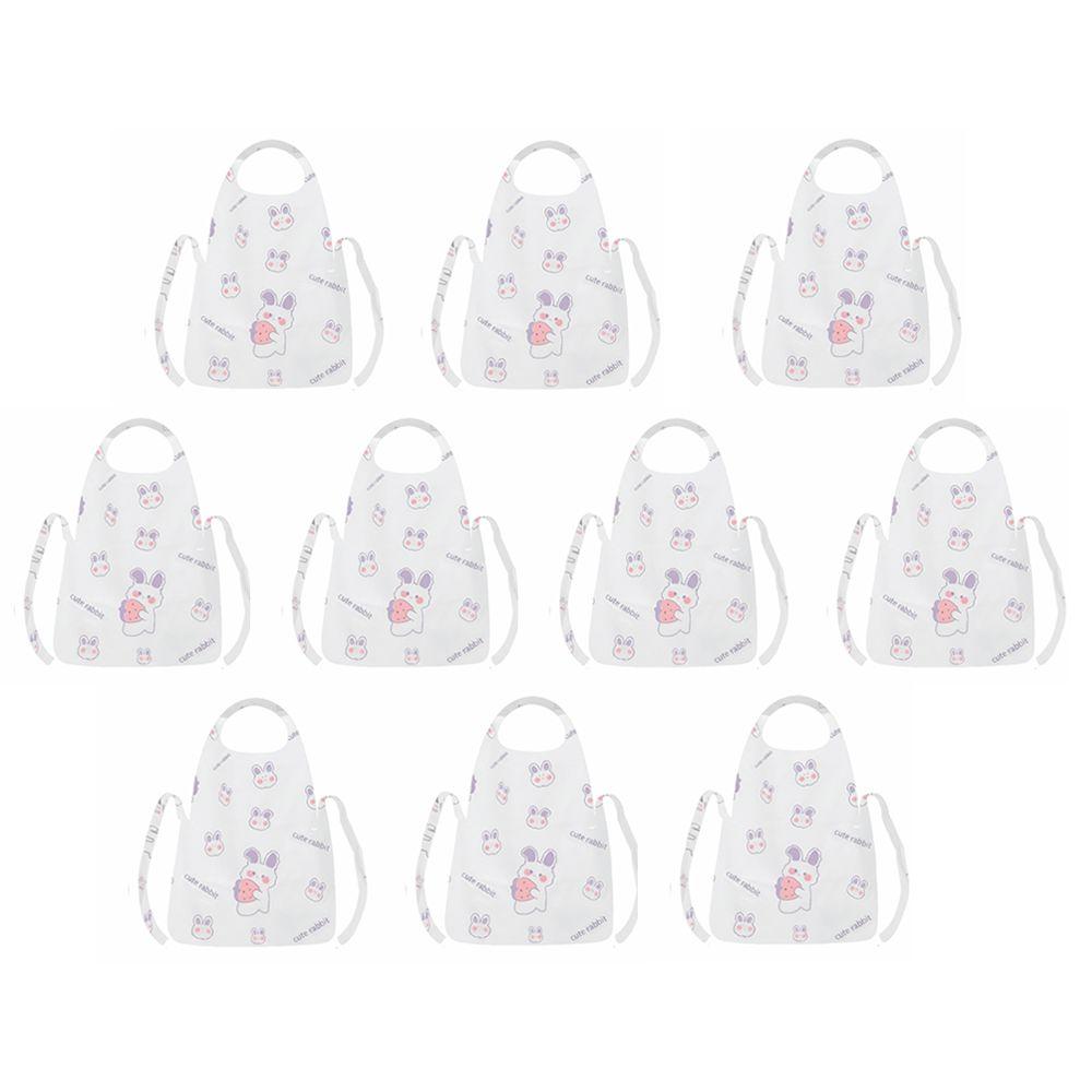 Breathable Unisex Aprons Anti Fouling Thicken Disposable Non-woven Apron Rabbit Oil-proof Hot Pot Restaurant Apron Picnic