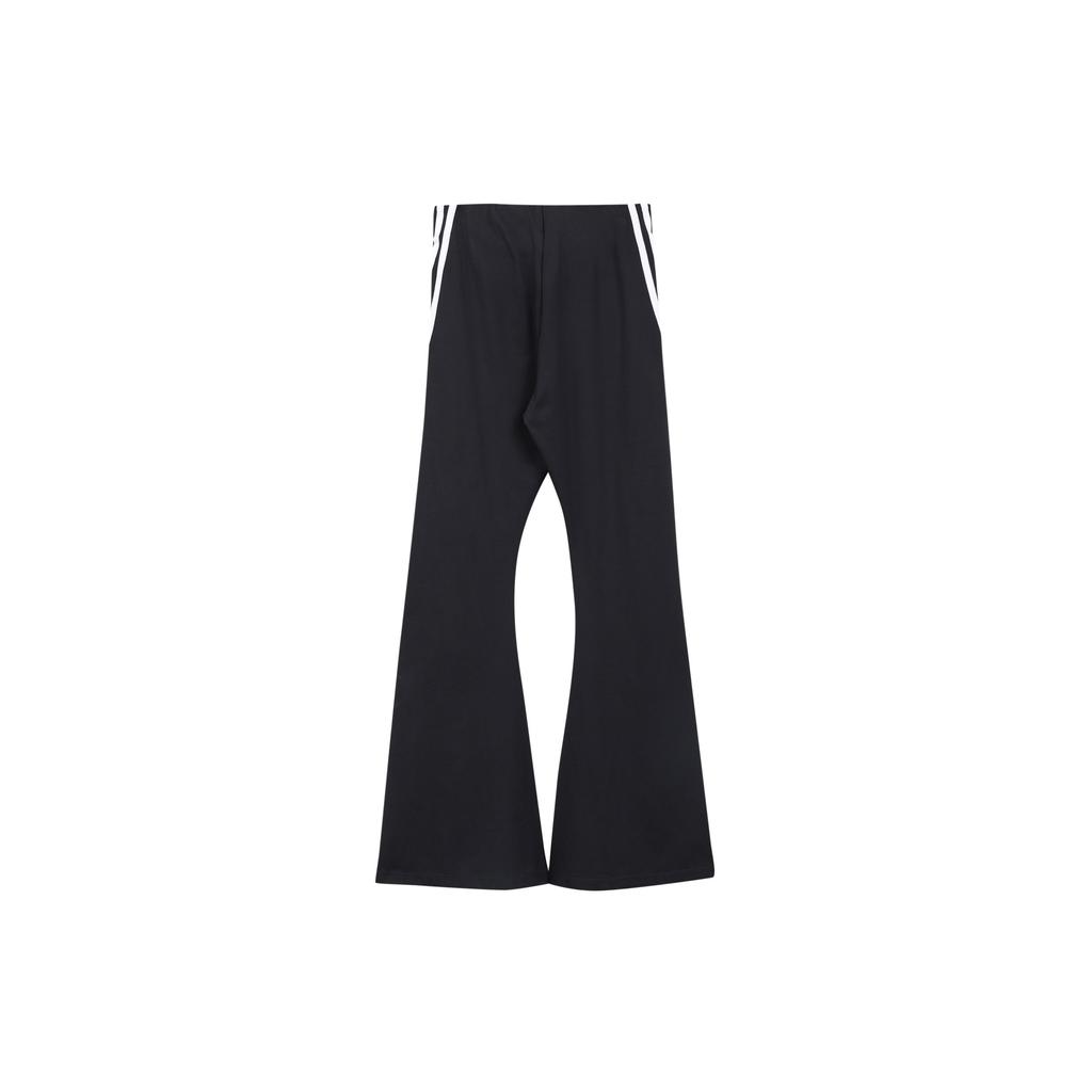 Adidas Оригинальные клеверные расклешенные леггинсы с тремя полосками, сращенные трикотажные спортивные брюки, женские плавки, черные IV9342