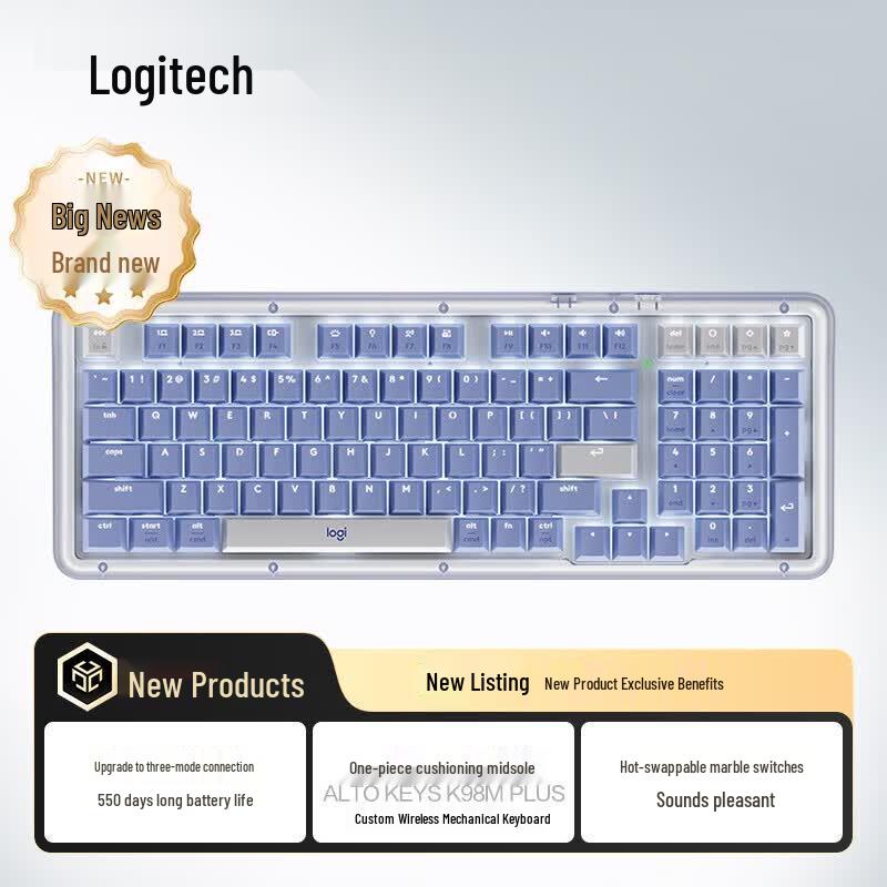 Logitech ALTO KEYS K98M Plus Кастомная Беспроводная Механическая Клавиатура
