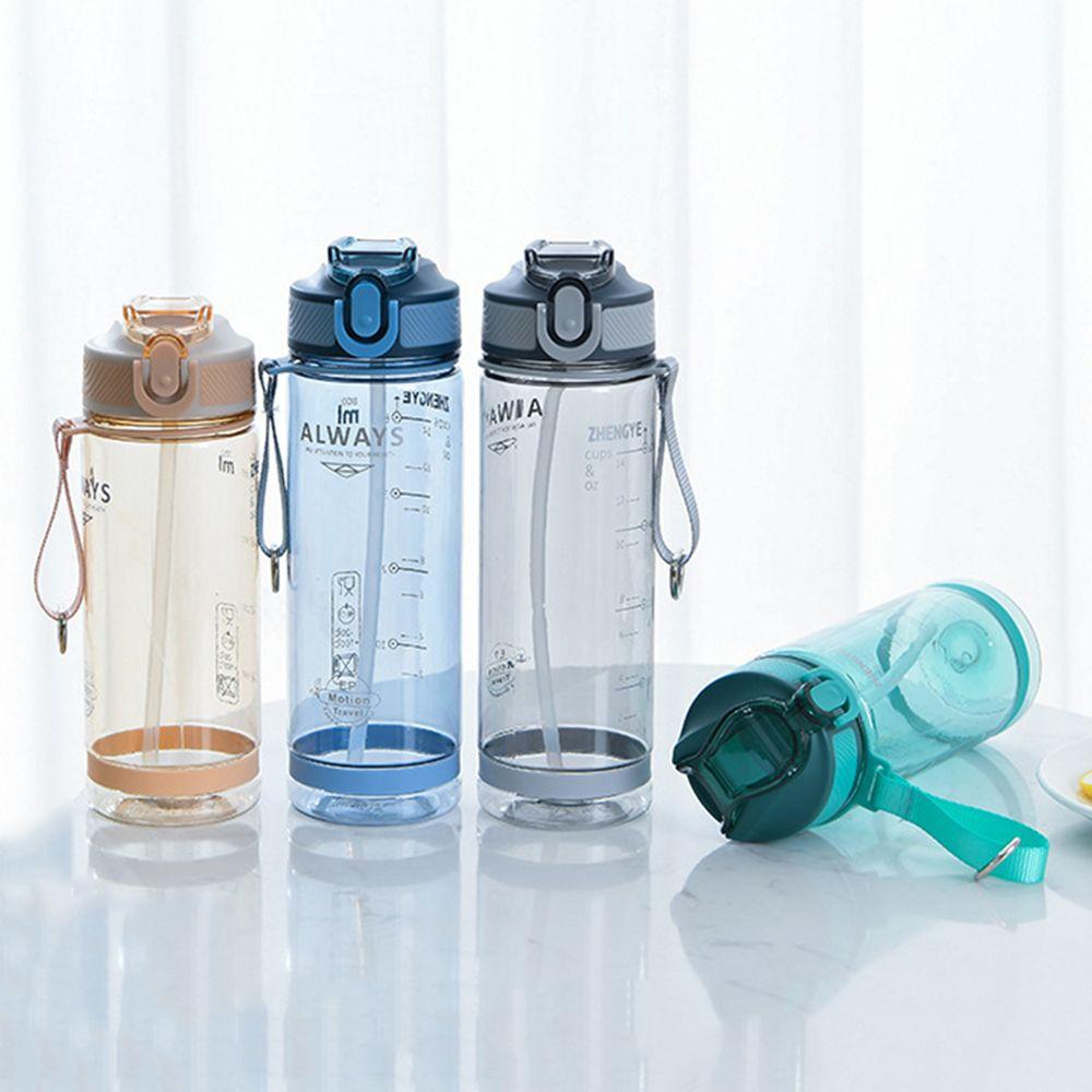 800ml Portable Plastic BPA Free Men Drinkware with Straw Sports Water Bottle Drinking Bottle