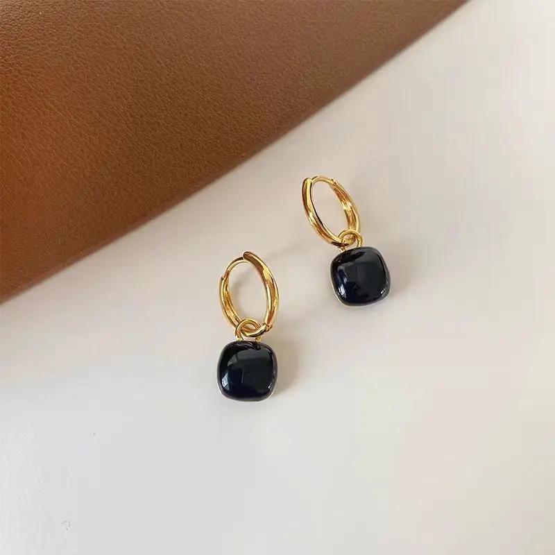 LATS Новый дизайн Красные серьги-подвески в виде сердечек любви для женщин Золотистого цвета Серьги-капли персикового цвета в винтажном стиле Можно разделить Циркон