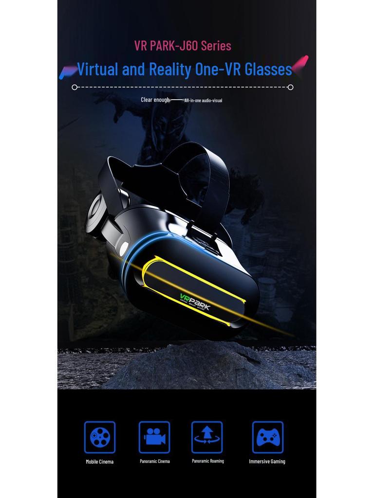 Умные очки VRPARK: VR-гарнитура высокого разрешения для фильмов и игр с Bluetooth - Всё в одном