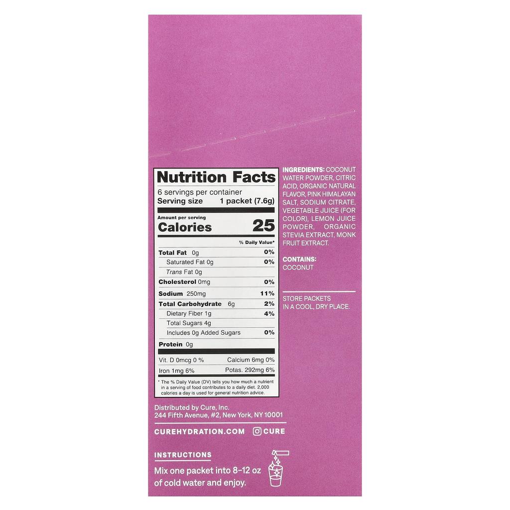 Children's, Electrolyte Drink Mix, Fruit Punch, 6 Pack, 7.6G (0.27Oz) Each