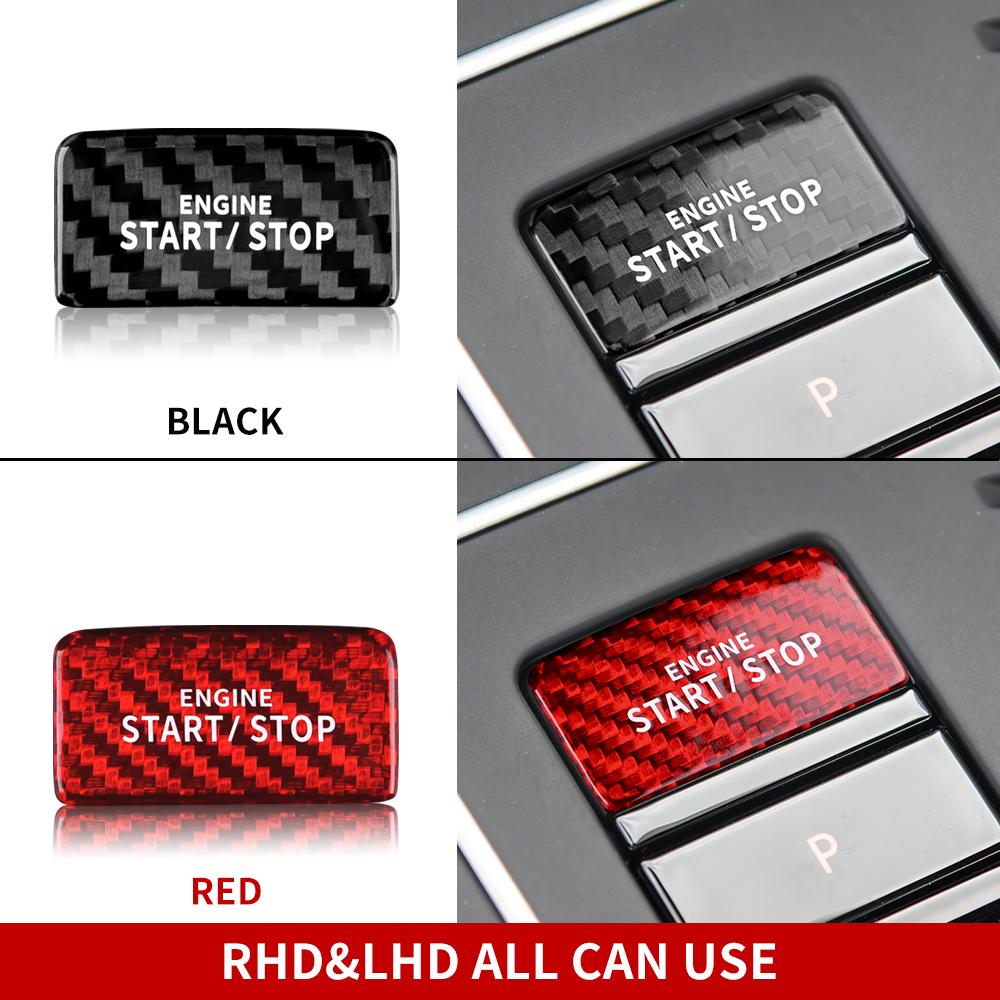 Carbon Fiber Start-Stop Engine Button Sticker for Volkswagen Golf 8 MK8 2020-2023 Interior Decal