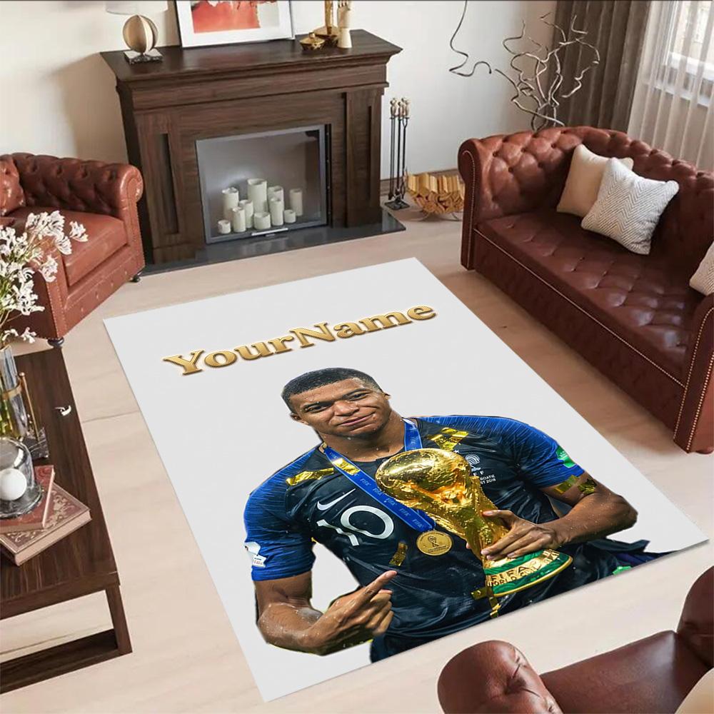 Mbappe 112 Personalized Name Carpet Suitable for Dining Room Outdoor Hallway Bedrooms Antislip Carpet Anime Office Decor Perfect Gift for Women/Men