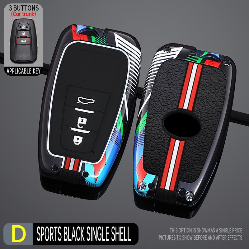 Car Key Case Cover Protective Shell Fob For Toyota Prius Camry Corolla C-HR CHR RAV4 Prado 2018 2022 Car Key Decoration Shell