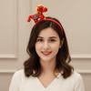Cartoon New Year Headband Pony Plush Horse Headband Creative Headpiece  Photo Prop