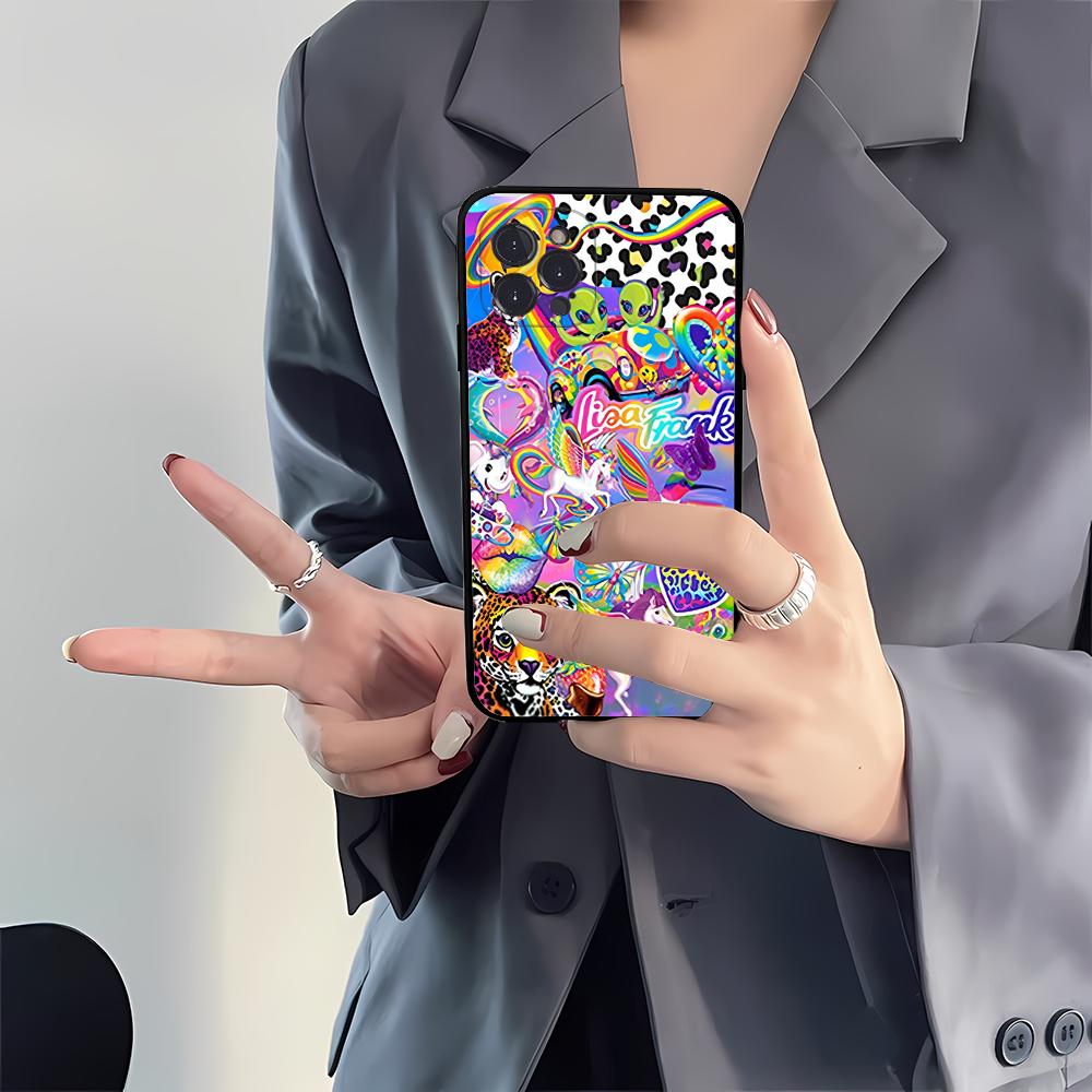 Lisa Frank Art Phone Case Silicone Soft for iphone 16 15 14 13 12 11 Pro Mini XS MAX Plus X Cover