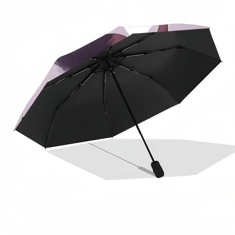 Ballerina Ballet Dance Umbrella - Automatic Opening and Closing, Portable 3-Fold Design with 8-Bone Iron Frame, Gift for Fans, Travelers, Da