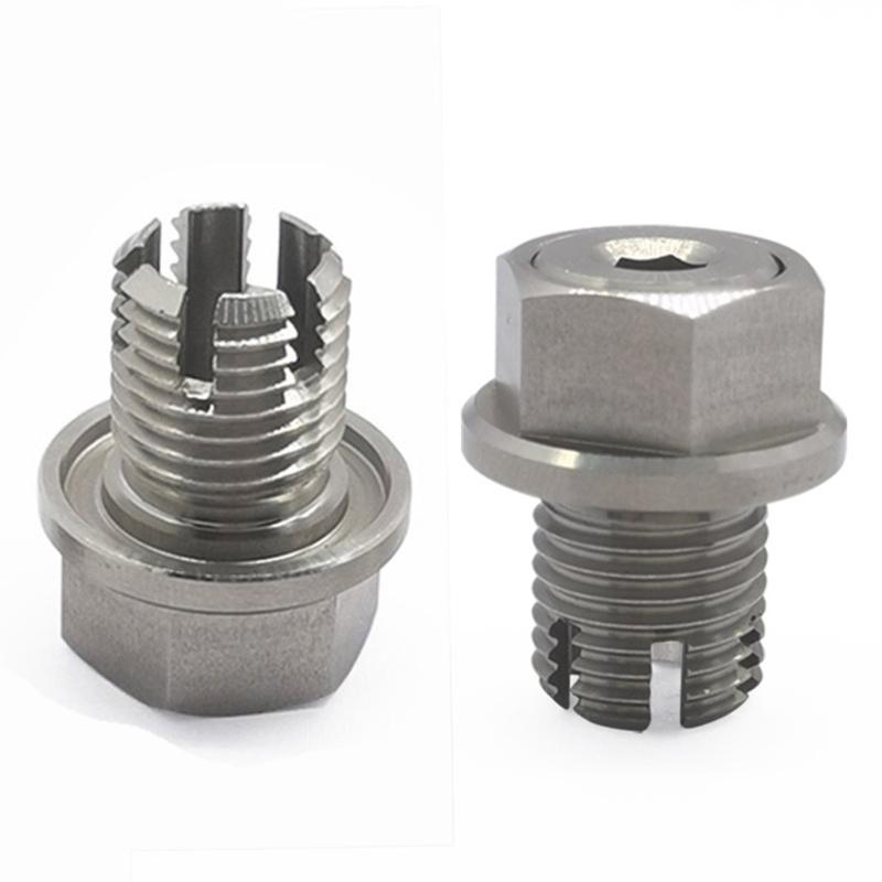 Ремкомплект пробки слива масла из нержавеющей стали с шестигранным ключом, саморезы, ремонтные комплекты с резьбой масляного поддона, герметичная прокладка