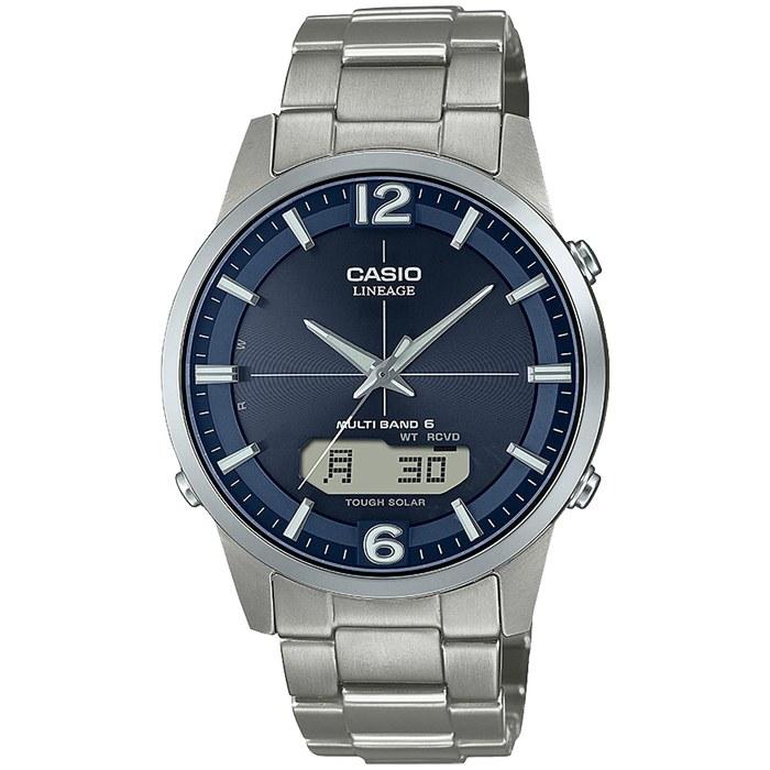 LINEAGE Часы Casio LCW-M170TD-2AJF Мужские Титановые Солнечные Серебристо-синие