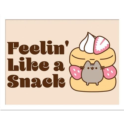 Pusheen FeelinÂ´ Like A Snack Framed Poster